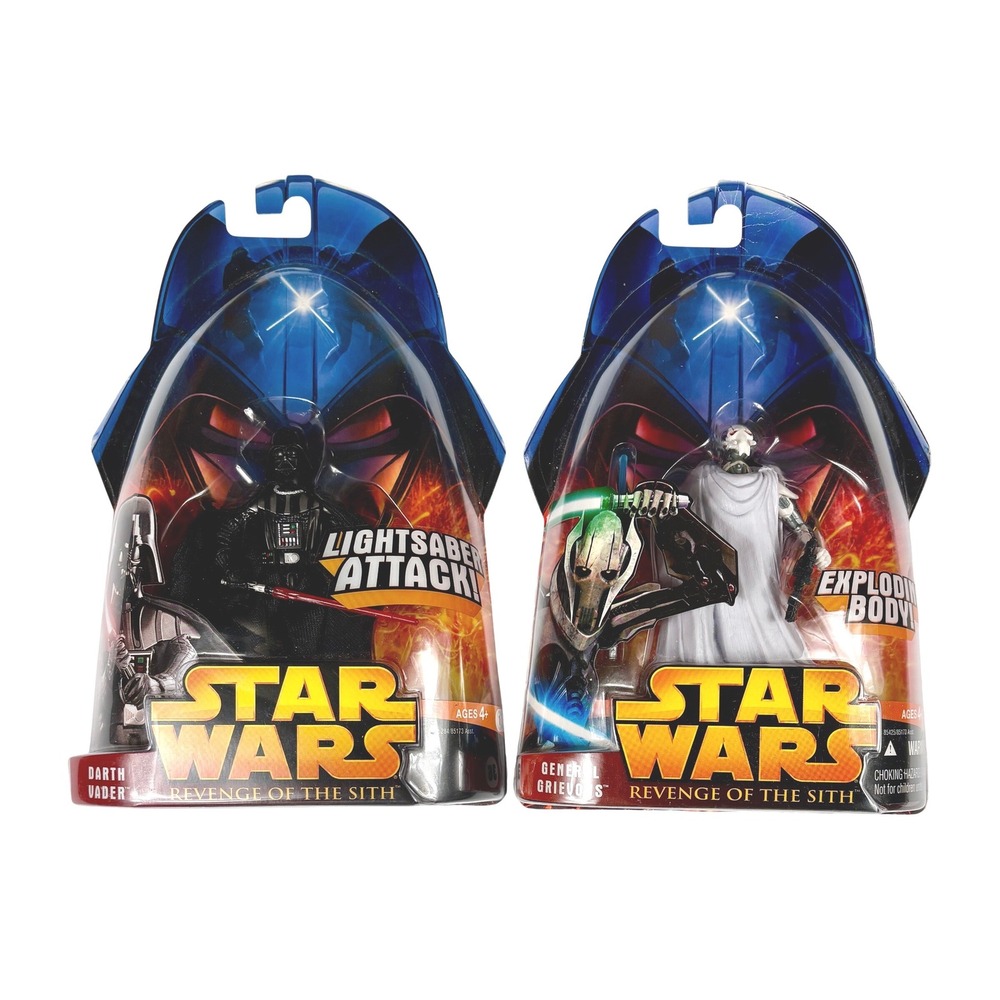 DARTH VADER & GENERAL GRIEVOUS Star Wars Revenge of the Sith Action Figures